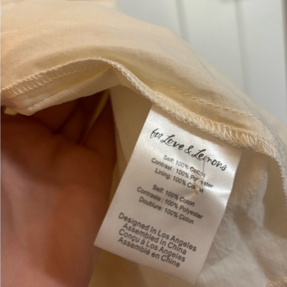 For Love & Lemons Cream Smocked Maxi Dress with Lace Trim - Picture 5 of 8